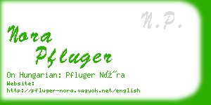 nora pfluger business card